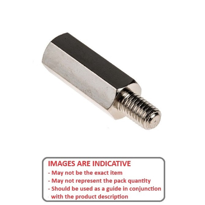 1049710 | SHX-TP-0350C-06-032-S3 --- Threaded Pillars - 6-32 UNC - 3.5mm - 6.35x25.4 mm - Stainless Steel 303 Similar to A2, 304, 18-8 Pillar