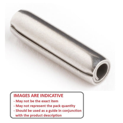 1002578 | PSP-007-013-S2 (50 Pcs) --- Coiled Pins - 0.79x12.7 - 0.79 - 0.81 - Stainless Steel 304 Similar to A2, 18-8 HRB80 Pin