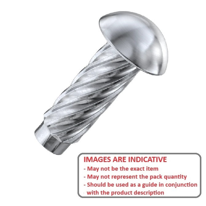 1041614 | HDP024-09R-S4 (10 Pcs) --- Hammer Drive Pins - 2.44x9.5x2.64 mm Round Head Stainless Steel - Stainless Steel Pin