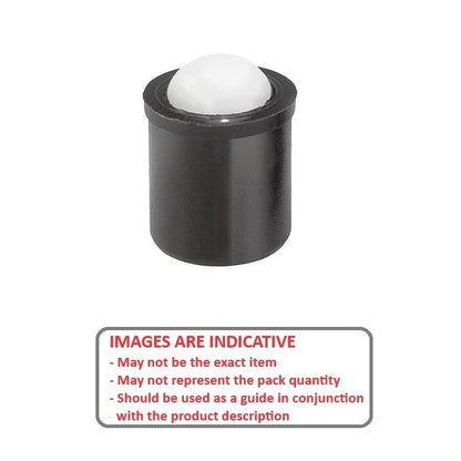 1060292 | PLBP-050-060-PP-007 --- Ball Push Fit Plungers - 5x6 mm - 4 N Plastic Body - Plastic Plunger