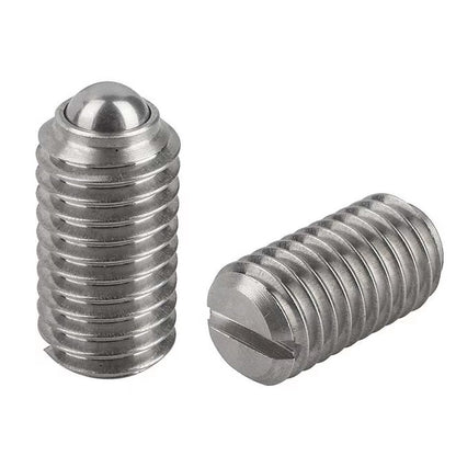1044749 | PLBT-030M-080-S3-003 (10 Pcs) --- Ball Threaded Plungers - M3 - 3x0.5mm - 8 mm - 1.5 N Stainless Body - Stainless Steel 303 Similar to A2, 304, 18-8 Plunger