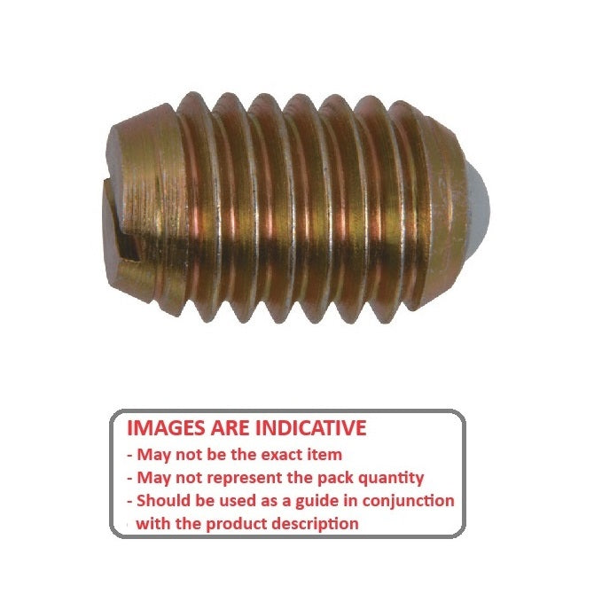 1054905 | PLBT-042C-087-CN-006 --- Ball Threaded Plungers - 8-32 UNC -4.17mm- 8.7 mm - 2.2 N - Steel Body with Nylon Ball