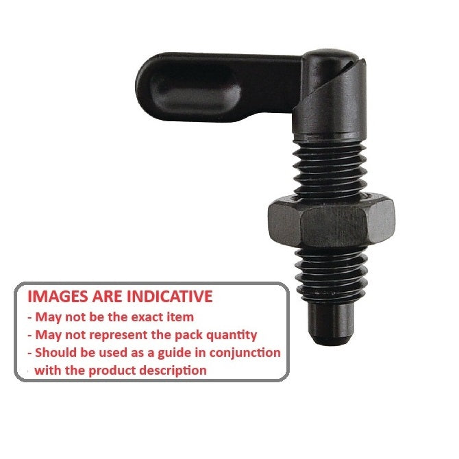 1086174 | PLIT-050-095C-10-G-C-N (Each) --- Indexing Plungers - 3/8-16 UNC - 9.53mm - 20 mm - 0.5 N Grip - Steel Plunger