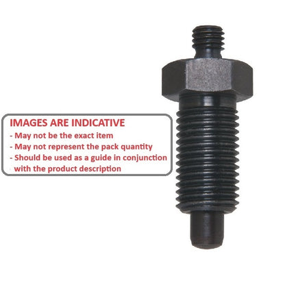 1087343 | PLIT-050-095F-00-SH-C --- Indexing Plungers - 3/8-24 UNF - 9.53mm - 17 mm - 0.7 N Non Locking - Steel Plunger