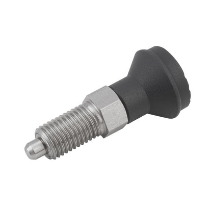 1081818 | PLIT-040-080-100-39-KP-S3 --- Indexing Pull Knob Plungers - M8 Fine - 8x1mm - 38.5 mm - 0.6 N Stainless and Plastic - Stainless Steel 303 Similar to A2, 304, 18-8 Plunger