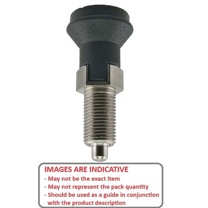 1081817 | PLIT-040-080-100-39-LKP-S3 --- Indexing Pull Knob Plungers - M8 Fine - 8x1mm - 38.5 mm - 0.6 N Stainless and Plastic - Stainless Steel 303 Similar to A2, 304, 18-8 Plunger