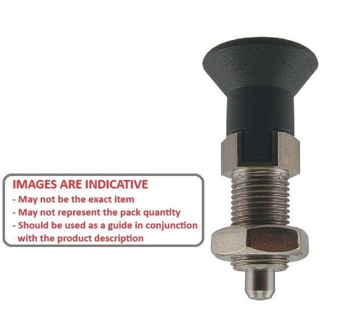 1123909 | PLIT-100-200-150-74-LKPN-S3 --- Indexing Pull Knob Plungers - M20 Extra Fine - 20x1.5mm - 74 mm - 1.5 N Stainless and Plastic - Stainless Steel 303 Similar to A2, 304, 18-8 Plunger