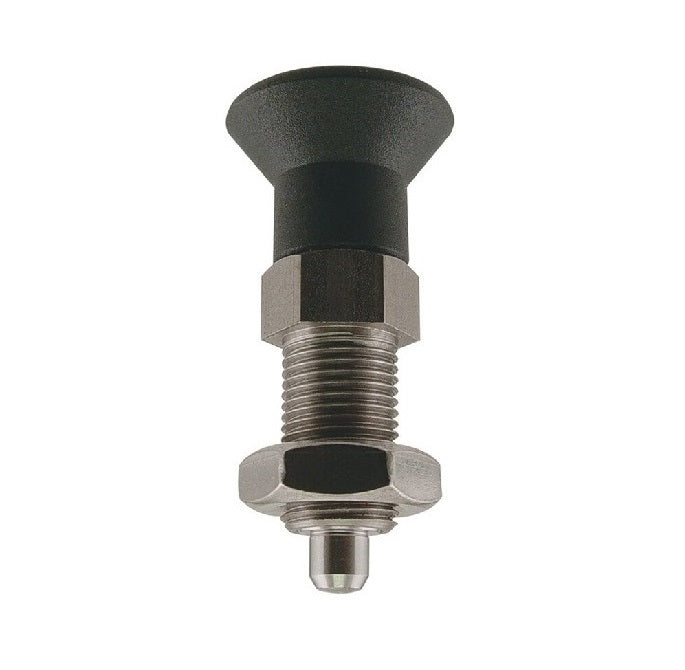 Indexing Pull Knob Plungers - M20 Extra Fine - 20x1.5mm - 78 mm - 6.8 N Stainless and Plastic - Stainless Steel 303 Similar to A2, 304, 18-8 