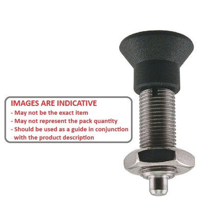 1081820 | PLIT-040-080-100-39-KPUN-S3 --- Indexing Pull Knob Plungers - M8 Fine - 8x1mm - 38.5 mm - 2.7 N No Collar - Stainless Steel 303 Similar to A2, 304, 18-8 Plunger