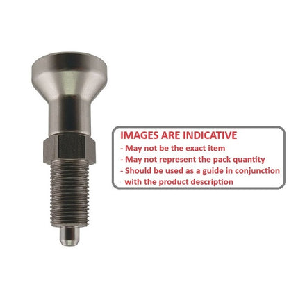1098665 | PLIT-060-120-150-59-KP-S3F --- Indexing Pull Knob Plungers - M12x1.5 - Fine - 59 mm - 2.7 N - Stainless Steel 303 Similar to A2, 304, 18-8 Plunger