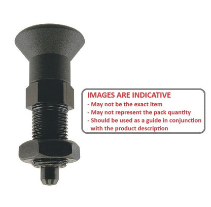 1081822 | PLIT-040-080-100-39-KPN-C --- Indexing Pull Knob Plungers - M8 Fine - 8x1mm - 38.5 mm - 2.7 N - Steel Plunger