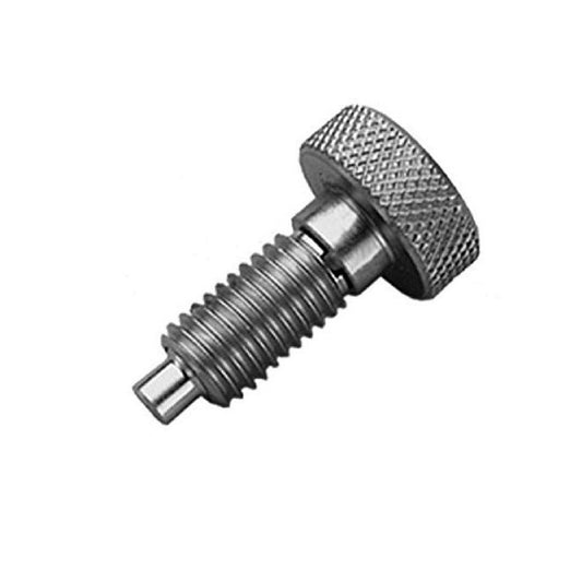 Spring Plungers - M6 - 6x1mm - 13 mm - 4.5 N Knurled Handle - Stainless Steel