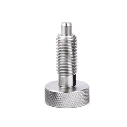 1060959 | PLST-050-100-HKS-013 --- Spring Plungers - M5 - 5x0.8mm - 10 mm - 2.2 N Knurled Handle - Stainless Steel Plunger