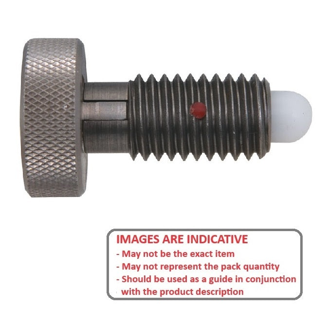 1071298 | PLST-064C-127-HKACL-011 (250 Pcs) --- Spring Plungers - 1/4-20 UNC - 6.35mm - 12.7 mm - 2.2 N Knurled Handle - Steel Body with Acetal Plunger