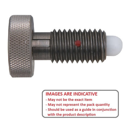 1071298 | PLST-064C-127-HKACL-011 (250 Pcs) --- Spring Plungers - 1/4-20 UNC - 6.35mm - 12.7 mm - 2.2 N Knurled Handle - Steel Body with Acetal Plunger