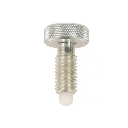 1071298 | PLST-064C-127-HKACL-011 (250 Pcs) --- Spring Plungers - 1/4-20 UNC - 6.35mm - 12.7 mm - 2.2 N Knurled Handle - Steel Body with Acetal Plunger