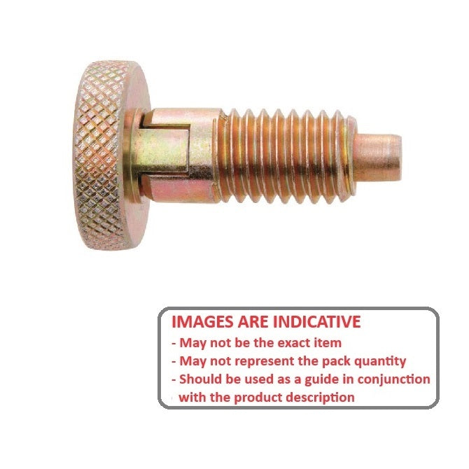 1071081 | PLST-064C-102-HKCLLK-009 --- Spring Plungers - 1/4-20 UNC - 6.35mm - 10.2 mm - 2.2 N Knurled Handle - Steel Plunger