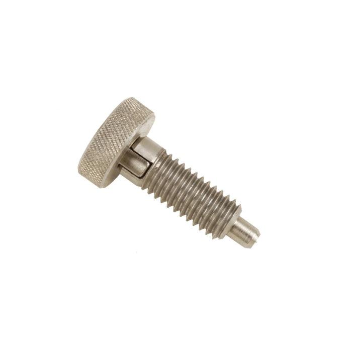 1071078 | PLST-064C-102-HKCL-009 --- Spring Plungers - 1/4-20 UNC - 6.35mm - 10.2 mm - 2.2 N Knurled Handle - Steel Plunger
