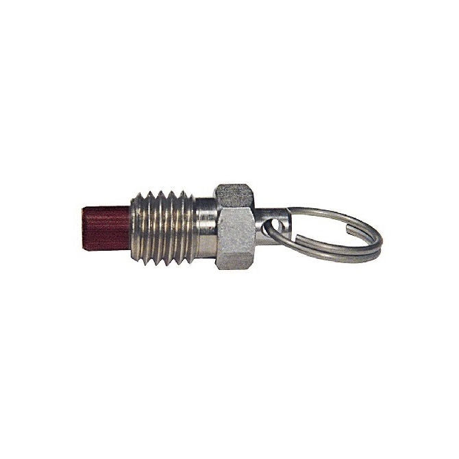 1110289 | PLST-159C-254-RPS-022 --- Spring Plungers - 5/8-11 UNC - 15.88mm - 6.4 mm - 5.6 N Ring Handle - Stainless Steel Body with Phenolic