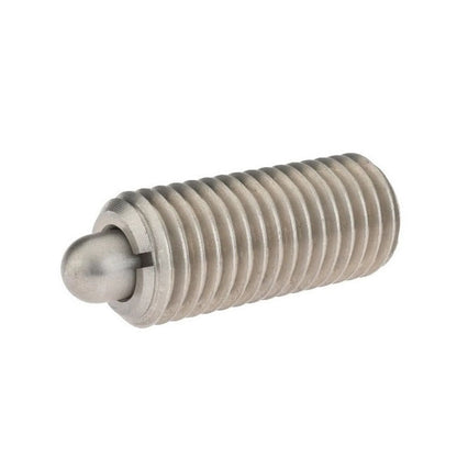 1071749 | PLBT-064C-135-CS-053 --- Ball Threaded Plungers - 1/4-20 UNC -6.35mm- 13.5 mm - 17.8 N - Steel Body with Stainless Ball