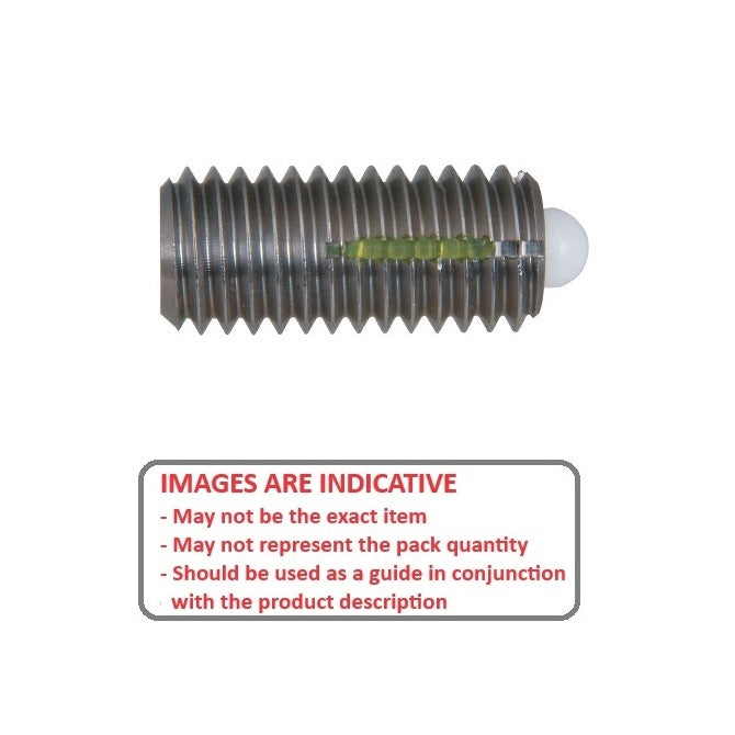 1055059 | PLST-042C-159-AC-032 --- Spring Plungers - 8-32 UNC - 4.17mm - 15.9 mm - 12 N No Handle - Steel Body with Acetal Nose