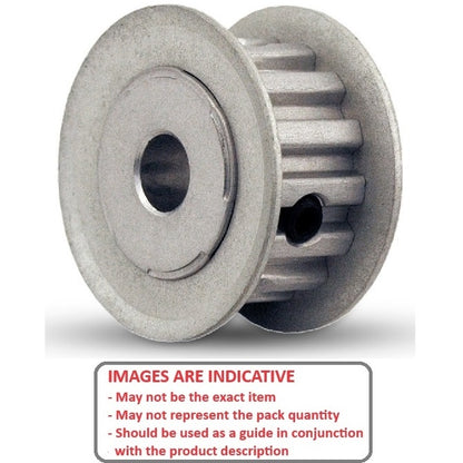 1106976 | P-XL-015-095FF-AL-GN-095 --- Inch Timing Pulleys - 15 tooth - 9.5x9.525 mm 5.080mm Pitch XL - Aluminium Pulley