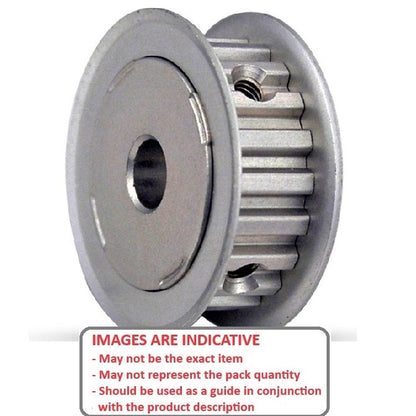 1143162 | P-XL-032-095FF-AL-GN-095 --- Inch Timing Pulleys - 32 tooth - 9.5x9.525 mm 5.080mm Pitch XL - Aluminium Pulley