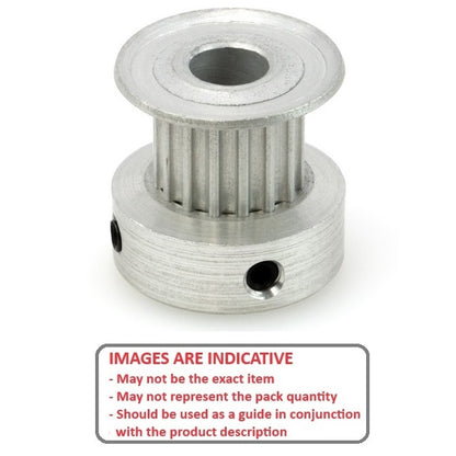 1116978 | A6N16-018DF1208 (Each) --- Inch Timing Pulleys - 18 tooth - 3.2x6.35 mm 2.032mm Pitch MXL - Aluminium Alloy Pulley