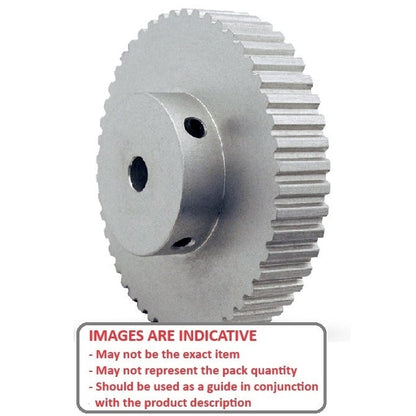 1160054 | P-050T-048-160P-AS-N-080 --- Metric Timing Pulleys - 48 tooth - 16x8 mm - Aluminium with Steel Flanges