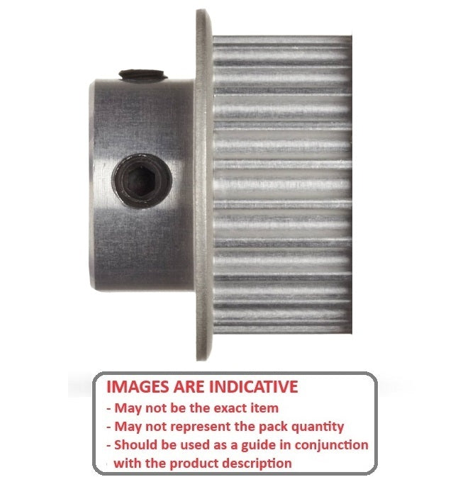 1122589 | P-050H-020-090SF-AL-G-060 (Each) --- Metric Timing Pulleys - 20 tooth - 9x6 mm 5mm Pitch - Aluminium Pulley