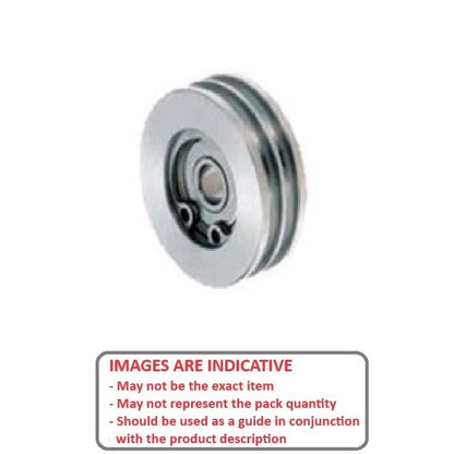 1082216 | PUI016-0520-120-S4S440 --- U Groove Idler Pulleys - 8x52x12 mm Double Row - Stainless Steel 304 Similar to A2, 18-8 HRB80