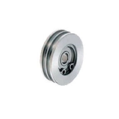 1054083 | PUI008-0420-100-AZS440 --- U Groove Idler Pulleys - 4x42x10 mm Double Row - Aluminium - Electroless Nickel Plated