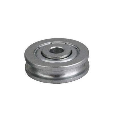 1056428 | PUI048-0318-064-ZB-RS (50 Pcs) --- U Groove Idler Pulleys - 4.76x31.75x6.35 mm Single Row - Steel Pulley