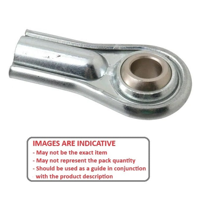 1086844 | REF-095-L-CC (50 Pcs) --- Female Rod Ends - 9.525x55.55 mm - 3/8-24 UNF Left - Steel Stamped Rod End