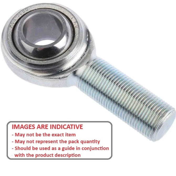 1059723 | REM-048-L-CT (10 Pcs) --- Male Rod Ends - 4.826x39.7 mm - 10-32 UNF Left - Steel with PTFE Lined Raceway