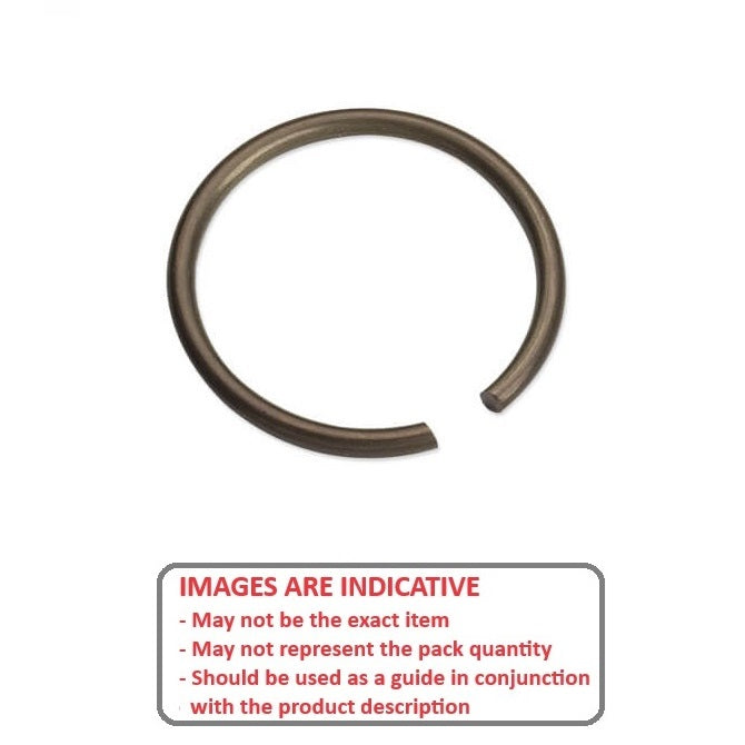 1107267 | WRE-0127-RD-HC (Pack of 2)  --- External Retaining Rings - 12.7x1.5x11.79 mm Round Wire - Carbon Spring Steel