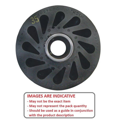 1186810 | RR-431RS --- Durasoft Shaft Mount Rollers - 101.6x23.37x12.7 mm - Neoprene Rubber 35A Roller