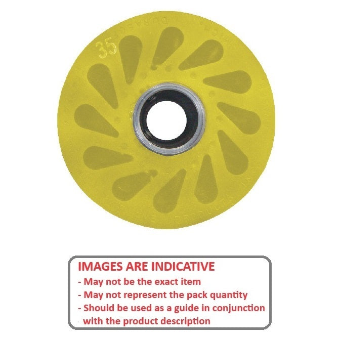 1186685 | RR-472RS --- Durasoft Shaft Mount Rollers - 101.6x23.37x12.7 mm - Polyurethane Roller