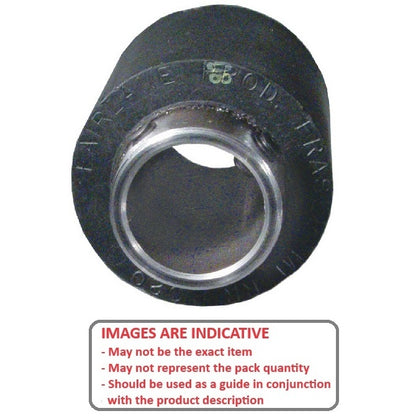 1168998 | RR-260RS --- Solid Shaft Mount Rollers - 63.5x49.28 - 19.08 - 19.20 Black Neoprene - Neoprene Rubber Roller