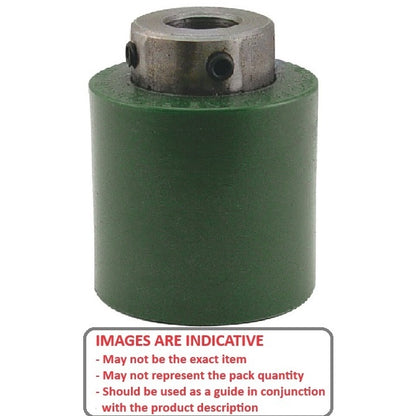 1149618 | RR-190RS --- Solid Shaft Mount Rollers - 38.1x31.75 - 12.73 - 12.83 Coloured Urethane - Urethane Roller