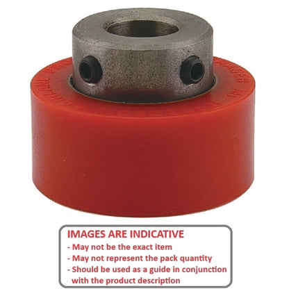 1161328 | RR-188RS --- Solid Shaft Mount Rollers - 50.8x49.28 - 25.43 - 25.55 Coloured Urethane - Urethane Roller