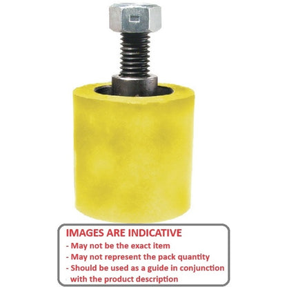 1186821 | RR-334RS --- Solid Stud Mount Rollers - 101.6x23.37 - 1/2-13 UNC - 12.7mm - Coloured Urethane - Urethane Roller