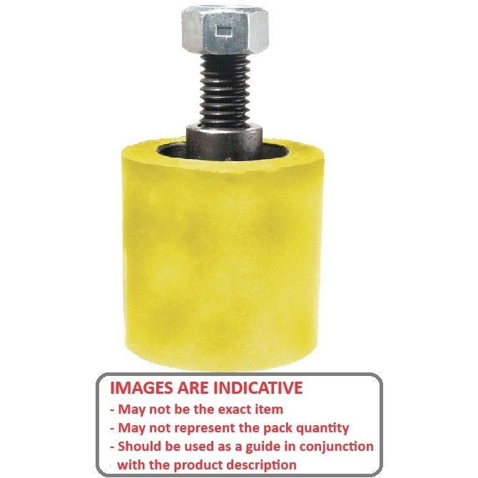 1168901 | RR-240RS --- Solid Stud Mount Rollers - 63.5x49.28 mm - 1/2-13 UNC - 12.7mm - Coloured Urethane - Urethane Roller