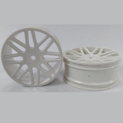 1225529 | RM-XO-060N-W-16 (2 Pcs) --- RC Car Rims Hobby - Rim Colour White 16 Spoke Tenth Scale - Aluminium Rim