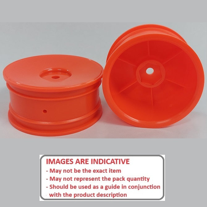 1222365 | RM-XR-052-O-SOL (5 Pcs) --- RC Car Rims Hobby - Rim Colour Fluro Orange Solid Tenth Scale - Plastic Rim
