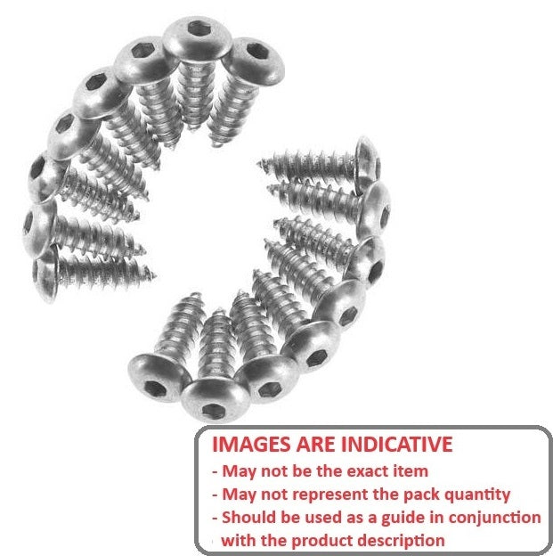 1040567 | SCT0218-013-B-SK-CZ-SM (50 Pcs) --- Button Screws - 2.18mm - 2 Gauge - 12.7 mm - Steel - Zinc Plated Socket Screw