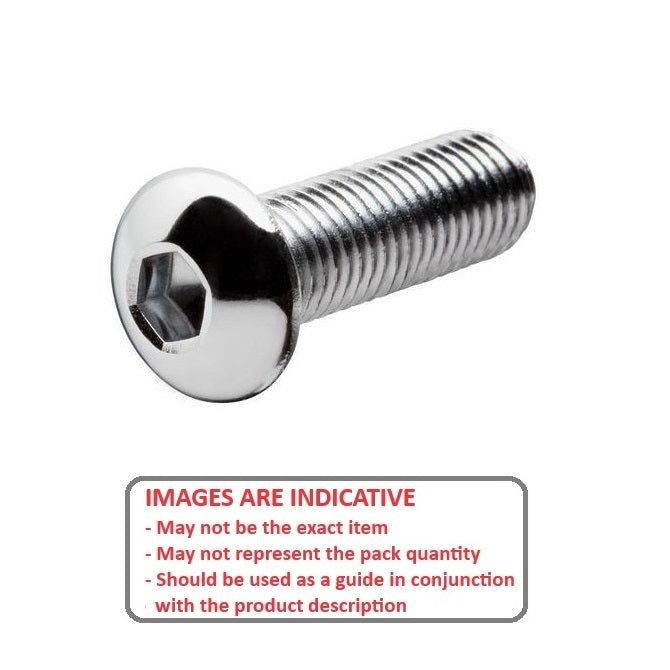 1094148 | SC100M-045-B-SK-S4 (50 Pcs) --- Button Screws - M10 -10x1.5mm- 45 mm - 304 Stainless