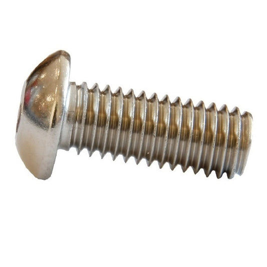 Button Screws - M6 - 6x1mm - 20 mm - Zinc Plated Steel Socket