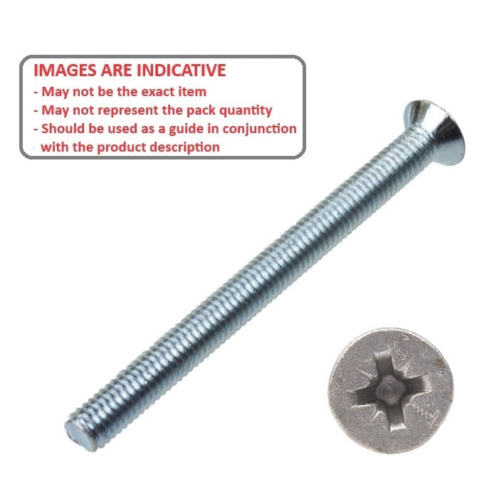 1054005 | SK040M-035-PZ-CZ (100 Pcs) --- Countersunk Screws - M4 -4x0.7mm- 35 mm - Zinc Plated Steel