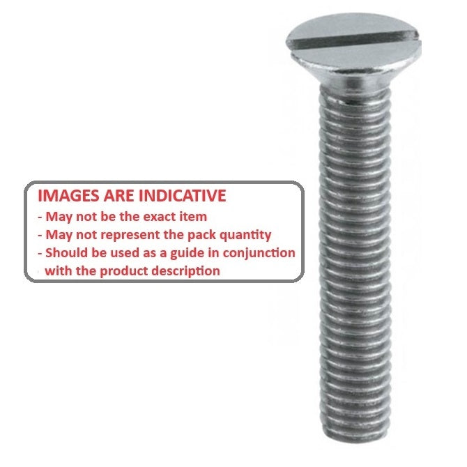 1054124 | SK040M-040-SL-CZ (100 Pcs) --- Countersunk Screws - M4 -4x0.7mm- 40 mm - Zinc Plated Steel